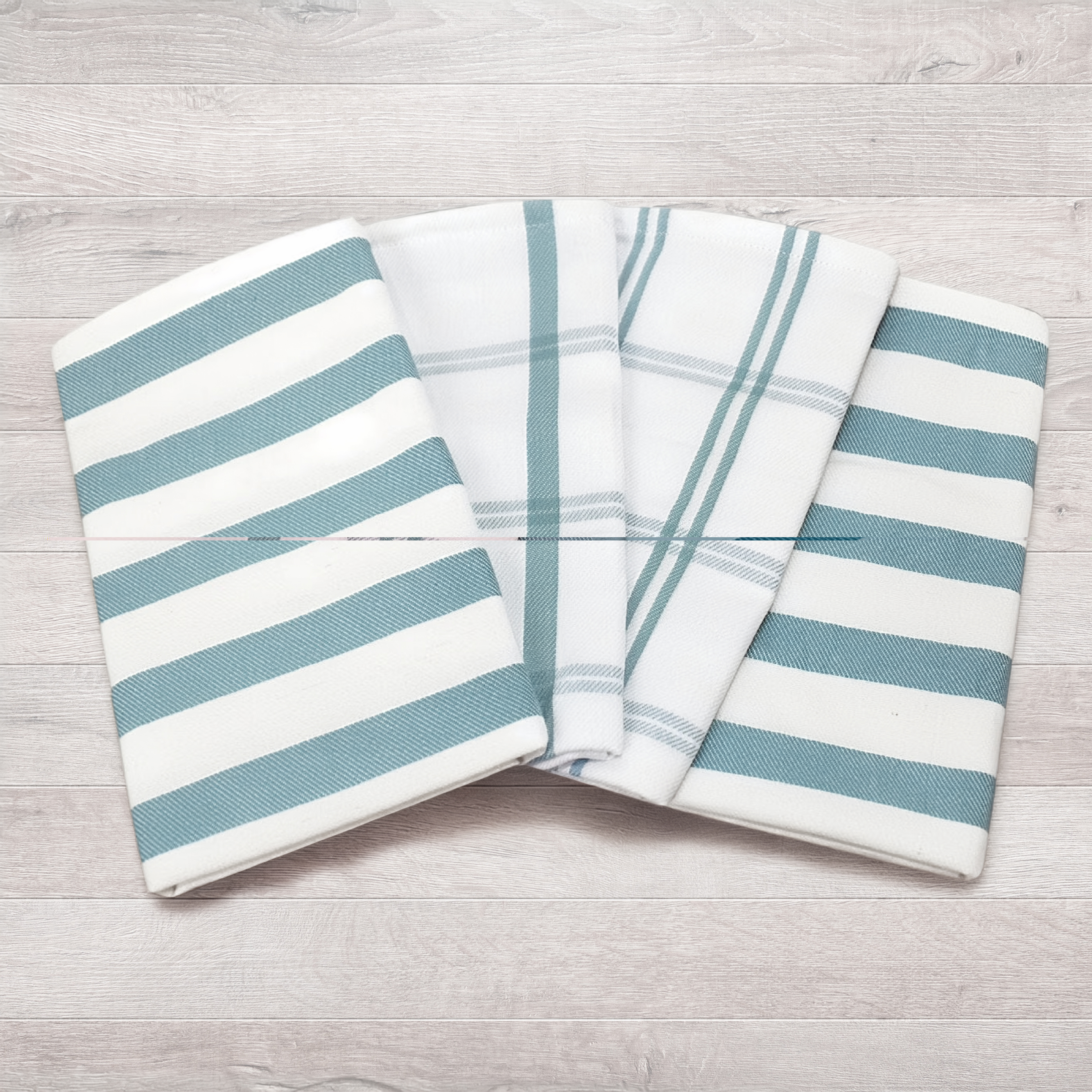 thumbnail image 5 of Mainstays Kitchen Towels 4 pack, 100% Cotton, 16 x 28 in, Porcelain Blue, 5 of 5