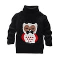 thumbnail image 2 of RXIRUCGD Chandail Ample pour Enfants 1-12 Ans avec Col, Manches Longues, Col Rond, Haut/chemise ( Noir, Taille : 1-2 Ans ), 2 of 3