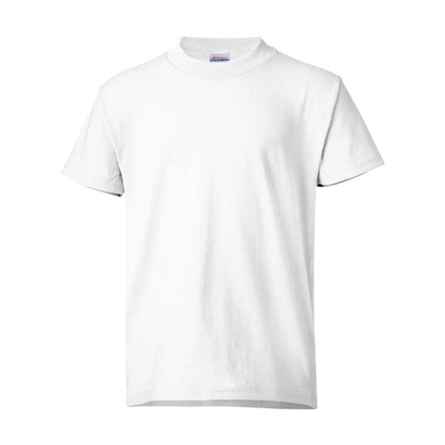 Hanes Garçon ComfortBlend EcoSmart Col Ras du Cou, TG, Blanc