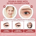 thumbnail image 2 of 30X Magnifying Lighted Vanity Mirror with Adjustable Brightness, 2 of 7
