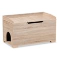 thumbnail image 1 of Baxton Studio Mariam Oak Finished Wood Cat Litter Box Cover House, 1 of 14