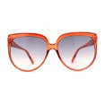 thumbnail image 1 of Womens Oversize Nerdy Round High Temple Horn Rim Sunglasses Light Red Smoke, 1 of 4