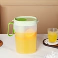 thumbnail image 1 of Leak Proof Beverages Storage Container Juice Jars Fridge Water Pitcher Juice Containers for Party Plastic Cold Water Dispenser Pitcher Liquid Containers 1.8L, 1 of 9
