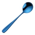 thumbnail image 1 of Amzcrzy Utensils 304 Stainless Steel Flat Handle Round Spoon Thickened Dinner Spoon and Soup Spoon forHome Use Rounded Flat Spoon Serving Spoons Spoon Soup Spoons, 1 of 5