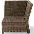 thumbnail image 4 of Afuera Living Fauteuil d'Angle de Patio Moderne en Osier, Brun et Sangria, 4 of 7