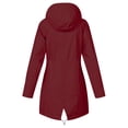 thumbnail image 5 of Pisexur Manteaux d'Hiver pour Femmes Imperméables de Plein Air Randonnée Imperméable Manteau de Pluie pour Femmes Doublé Veste de Pluie Légère à Capuche Manteaux Trench, 5 of 5
