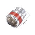 thumbnail image 2 of Unique Bargains 1/2-Inch Drive by 27mm Shallow Socket w Red Band, Cr-V, 6-Point, Metric, 2 of 4