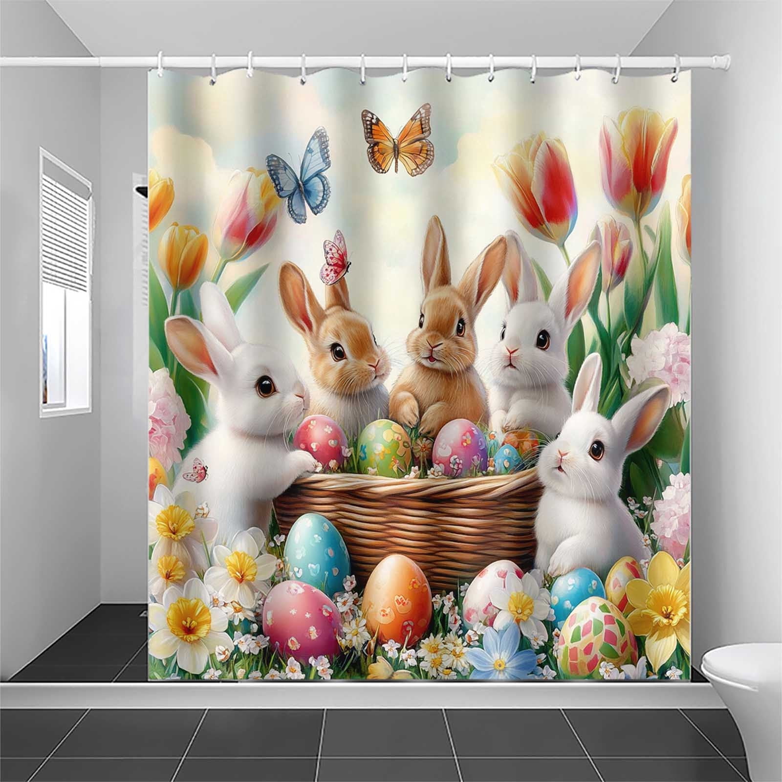 Chmadoxn Shower Curtain,Blackout Curtains Holiday Decoration Shower Curtain Home Bathroom Dry And Wet Separation Shower Curtain Waterproof Shower Curtain Partition shower curtain