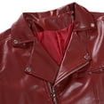 thumbnail image 4 of Qertyioot Manteau en Cuir d'Hiver pour Homme à Fermeture Éclair, Manches Longues, Décontracté, 4 of 8