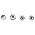 thumbnail image 1 of 100 Pieces Snap Button Children Jacket Trousers Pants Simple Snap Button Assortment Design Round Press Stud Assorted Kit DIY Crafting Silver 8mm, 1 of 9