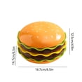 thumbnail image 2 of Plastic Dinnerware Set 7-Piece Stackable Burger Style Plates And Bowls With Lids 6.6 In Diameter Dishwasher Safe, 2 of 6