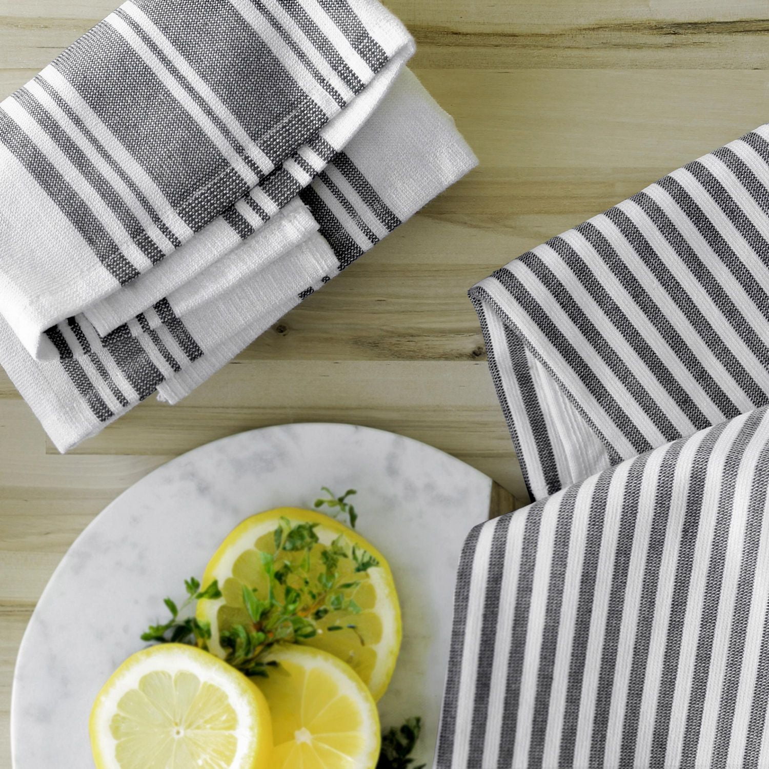 Better Homes & Gardens 2pk Kitchen Towel, Flat Woven, Black