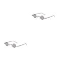 thumbnail image 3 of maskred Resin Lightweight Metal Frame Retro Vintage Style Lightweight Frame Unisex Comfort style 6 2Set, 3 of 6