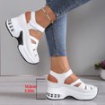 thumbnail image 4 of Womens Platform Wedge Gladiator Sandals Summer Fall Leather Closed Toe Hidden High Heel Fisherman Work Shoes, 4 of 7