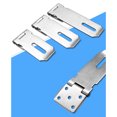 thumbnail image 4 of Miangastore 2Pcs 5 Inches Padlock Hasp Door Clasp Hasp Lock Latch Stainless Steel Lock for Fastening Gate Cabinet Door (Silver), 4 of 9