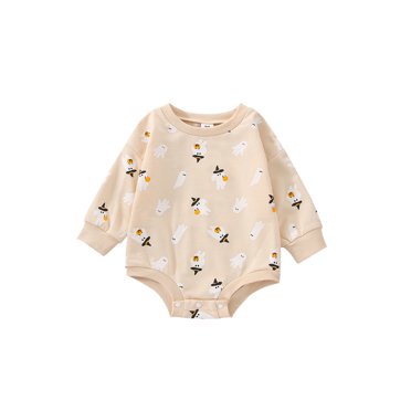 Fortune Unisex Baby Halloween Romper Infant Long Sleeve Ghost/Pumpkin/Lantern Jumpsuit