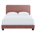 thumbnail image 3 of Celine Channel Tufted Performance Velvet Queen Platform Bed, 3 of 10