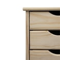 thumbnail image 3 of Pemberly Row Modern Solid Wood 6-Drawers Roll Utility Cart in Unfinished, 3 of 8