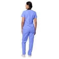 thumbnail image 2 of Sivvan Ensemble de Sarrau pour Femmes - Pantalon Cargo à Multiples Poches et Haut Cache-Cœur Stylé, 2 of 6