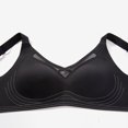 thumbnail image 4 of Virmaxy Womens Wireless Bra Solid Color Soft and Comfortable Gathered Large Bra Solid Color Soft and Comfortable Without Steel Rings Gathering To A Large Bra Black-2 XXL, 4 of 7