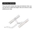 thumbnail image 4 of Unique Bargains 10Set Ribbon Crimp Clamp Ends Lobster Claw Clasps & Chain 35mm Silver White for DIY, 4 of 7