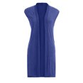thumbnail image 4 of FAIWAD Women's Sleeveless Cardigan Solid Color Draped Open Front Vest Plus Size Lightweight Coat, 4 of 6