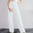 thumbnail image 2 of Chbgutlmr Pantalon Cargo pour Femmes Taille Élastique Jambe Droite Extérieur Ample Décontracté Pantalon de Randonnée Automne, 2 of 6