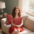 thumbnail image 4 of TACILIP Room Decor, Scandinavia-Style Fluff Long Striped Pillowcase Geometric Winter Cushion Cover Sofa Backrest Cover, 4 of 6