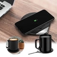 thumbnail image 1 of WIFKLSIIPG Smart Mug Warmer Set with Mug and Lid Auto Shut Off Heated Mug Smart Ceramic Mug Warmer Portable Coffee Cup Heating Plate for Office Travel Kitchen(Black), 1 of 8