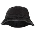 thumbnail image 2 of TopHeadwear Blank Cotton Bucket Hat - Washed Black - Small/Medium, 2 of 2