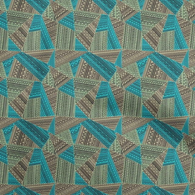 oneOone Cotton Poplin Twill Turquoise Blue Fabric Tribal Craft Projects Decor Fabric Printed By The Yard 56 Inch Wide