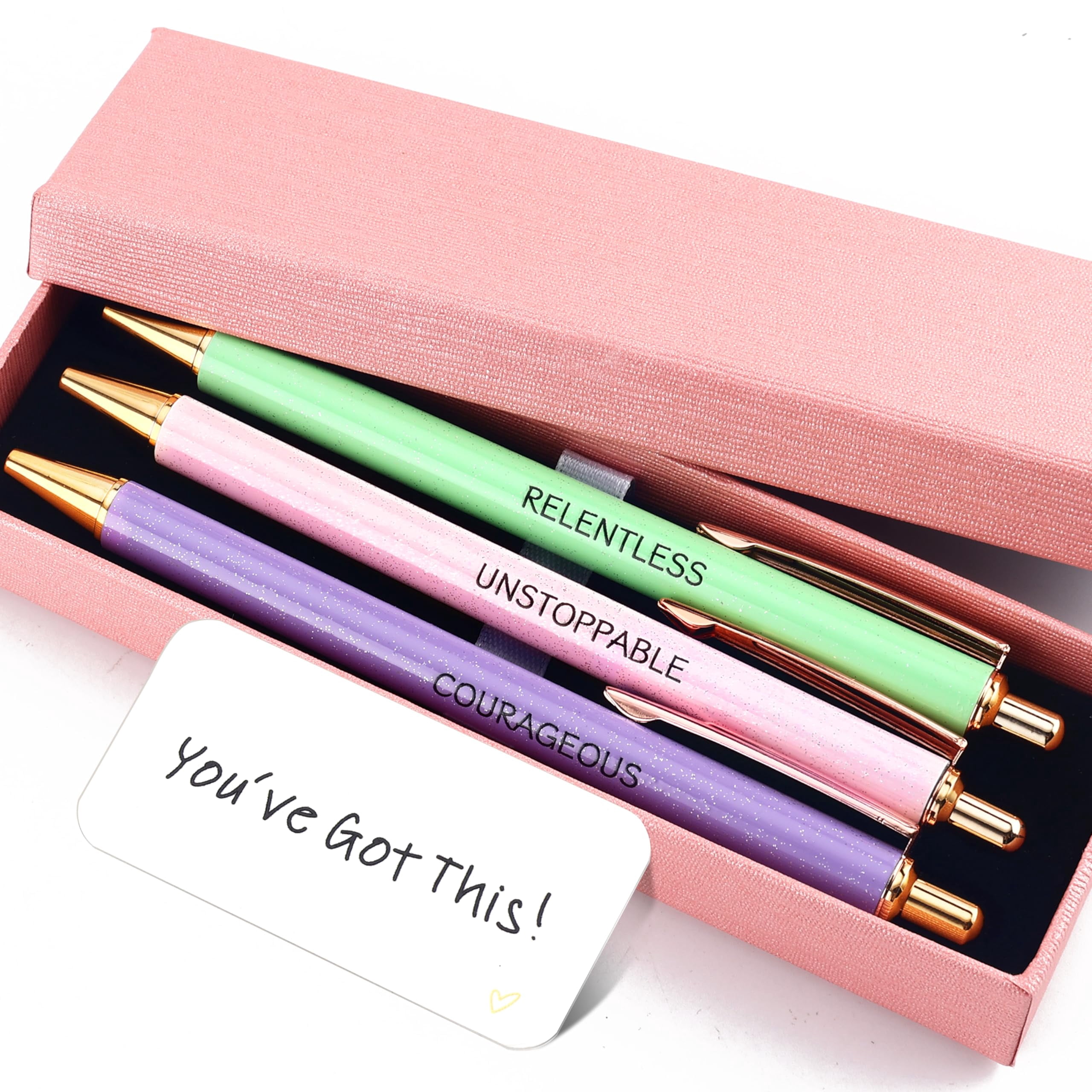 Lestp Fancy Pens Sets for Women Office Inspirational Gifts for Coworkers Boss Employee Nice Cute Pen Set Client Teacher Motivational Gift Essentials Colleges Positive Encourage Gifts New Jobs Gift