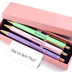 Lestp Fancy Ensembles de stylos pour femmes Bureau Cadeaux inspirants pour les collègues Boss Employé Nice Cute Pen Set Client Enseignant Motivational Cadeau Essentiels Collèges Positif Encourager Cadeaux Nouveaux emplois Cadeau