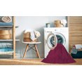 thumbnail image 2 of Ahgly Company Tapis Rond Lavable en Machine Intérieur Transitionnel Rouge Framboise, 5 Pieds Rond, 2 of 7
