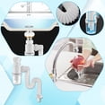 thumbnail image 2 of Universal Sink Drain Pipe Kit - Anti-Siphon Bottle Trap for Bathroom Sink, White, 2 of 6