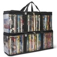 thumbnail image 1 of Made Easy Kit DVD Storage Case - Clear PVC Organizer With Triple-Stitched Handles, Dividers - Stackable, Space-Saving, Fits 40 DVDs - Containers For Movie Discs, Video Games, VHS Tapes, 1 of 1