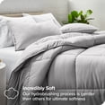 thumbnail image 2 of Bare Home Goose Down Alternative Comforter Set - 3 Piece Set - Oversized Queen, Light Gray, 2 of 7