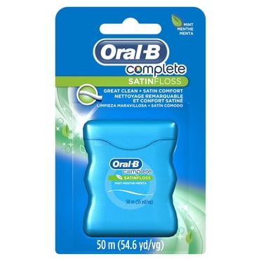 Oral-B Satin Dental Floss, Comfort Grip, Mint Flavor, 50m