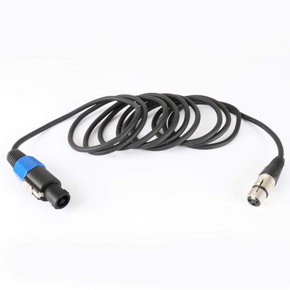 HBU 20 Feet Pack of 1 SpeakOn to XLR Female Cable - 20Ft. Livehosue Mic 3 Pole Connection Extension Wire - Microphone Audio Jack Speak-On Male Plug to 3 Pin XLR Cables with Twist Lock 6-Meter