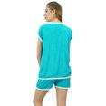 thumbnail image 4 of Bimba Ensemble de Pyjama en Dentelle Noir pour Femmes à Boutons, Chemise de Nuit en Rayonne et Short, Robe-8, 4 of 11