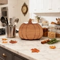 thumbnail image 4 of Thanksgiving Table Decor Wooden Pumpkin-Style Dinner Plate Autumn Cheese Board Thanksgiving Halloween Party Decoration Autumn Cold Cut Platter Kitchen Dining Table Display Fall Table Decor, 4 of 6