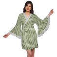 thumbnail image 1 of Moomaya Peignoir en Coton pour Femmes Robe de Chambre Imprimée Courte Peignoir de Douche Nuptiale, 1 of 6