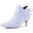 thumbnail image 1 of Unique Bargains Women's Pointy Toe Kitten Heel Ankle Booties, 1 of 6