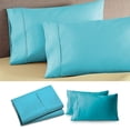 thumbnail image 2 of yulier 2Pcs Microfiber Queen Pillow Cases, Solid Color Super Soft Skin-friendly Cozy Pillowcases with Envelope Closure, Wrinkle, Fade and Stain Resistant Pillow Covers, 20x36, Blue, 2 of 5