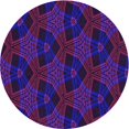 thumbnail image 1 of Ahgly Company Tapis Rond Lavable en Machine Intérieur Transitionnel Magenta Foncé Violet, 3 Pieds Rond, 1 of 7