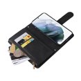 thumbnail image 4 of Case for Samsung Galaxy S21 5G Cover Zipper Pocket Wallet Case Magnetic Protective - Black, 4 of 5