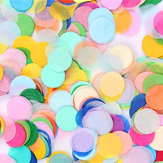 relayinert Mélange de Couleurs Mariage avec des Bouts de Papier Ronds Dispersés