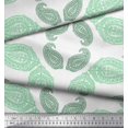 thumbnail image 3 of Soimoi Green Silk Fabric Floral & Block Decor Fabric Printed Yard 42 Inch Wide, 3 of 5