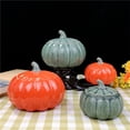 thumbnail image 2 of Boîte de Thé en Forme de Mini Citrouille Colorée, Contenant de Rangement en Céramique, Contenant Scellé, Pot à Café et à Sucre, Cadeau pour Restaurant et Maison - Taille P (Rouge), 2 of 8