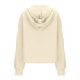 thumbnail image 4 of Half Zip Sweatshirt Women Plus Size Fleece Cropped Hoodies Pullover Fall Winter Warm Tops, 4 of 6